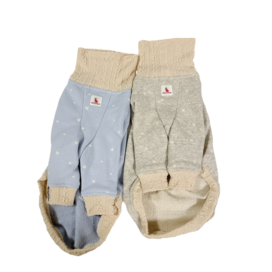 【即納】さりげなく可愛い ハート発泡プリント裏毛Tシャツ