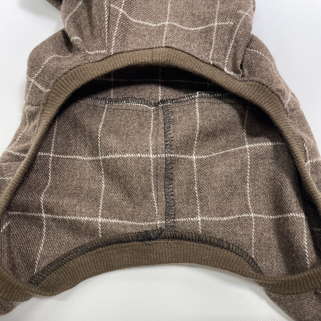 【即納】ウィンドウペンチェック 春先ロンパース